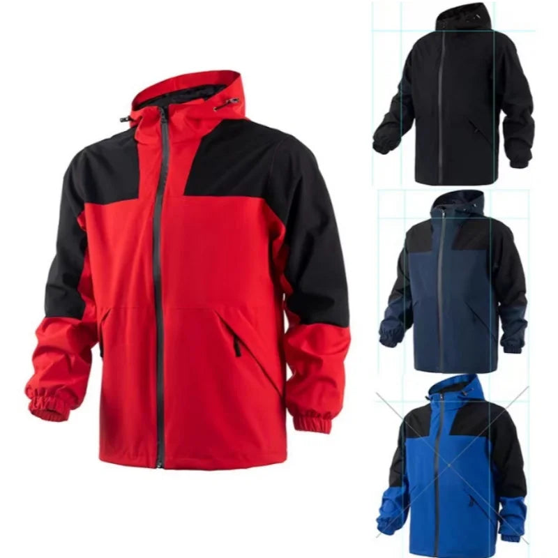 New Men's Waterproof Hiking Jacket Large Size Windproof Windbreaker Camping Hunting Running Trekking Fishing Coat Men Outdoor